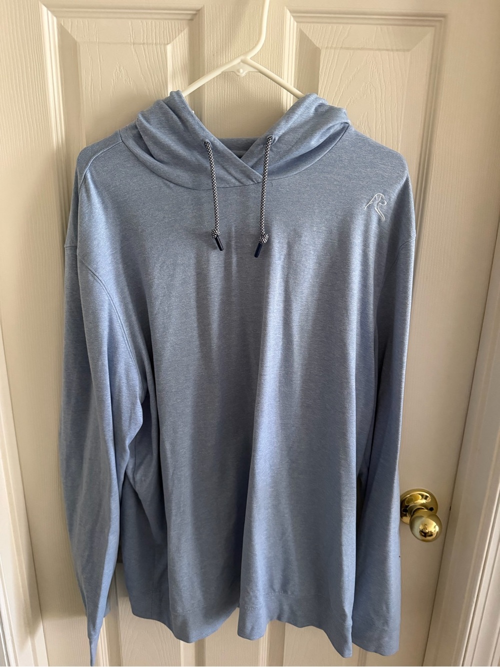 Rhoback Light Blue Pullover Hoodie with Subtle Logo